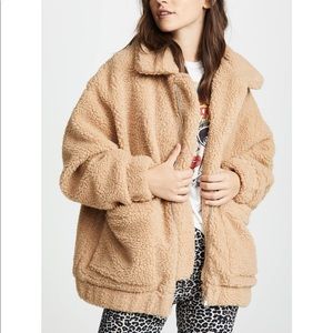 I.AM.GIA beige fuzzy jacket size xsmall